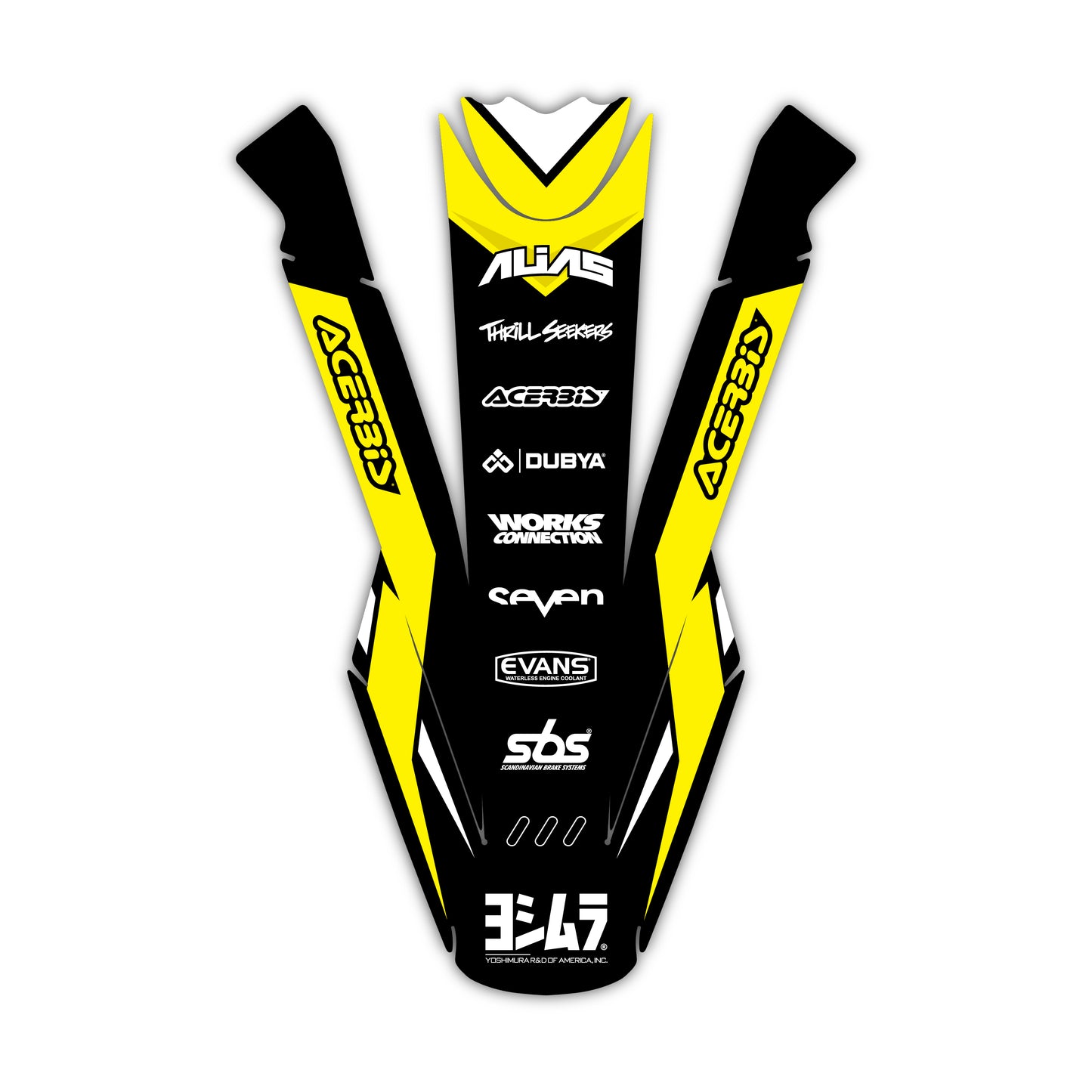 Front Fender Graphics Kit - Fits Husqvarna TC 85, TC 125, FC 250, FC 350, FC 450, TE 300, FE 250, FE 350, FE 501