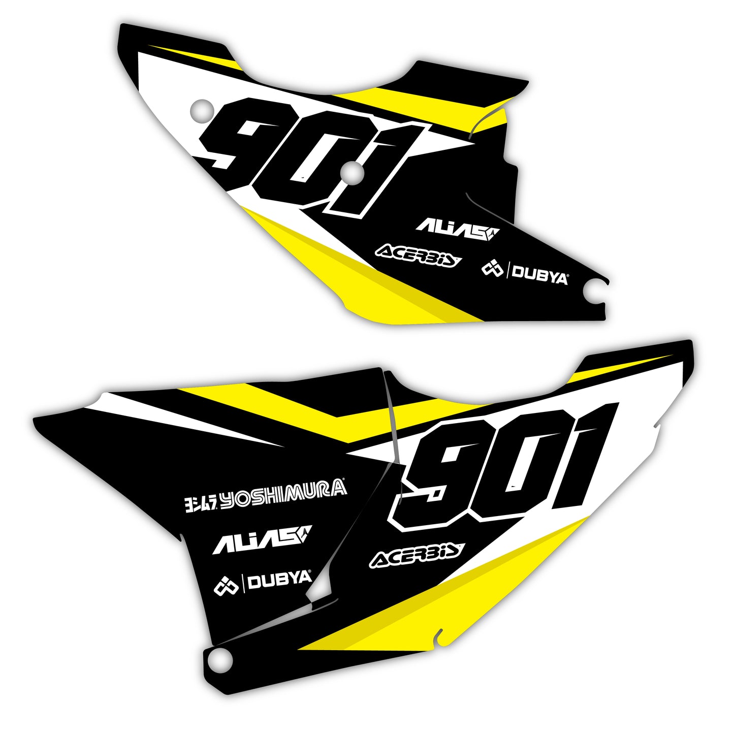 Side Number Plate Graphics Kit - Fits Husqvarna TC 85, TC 125, FC 250, FC 350, FC 450, TE 300, FE 250, FE 350, FE 501