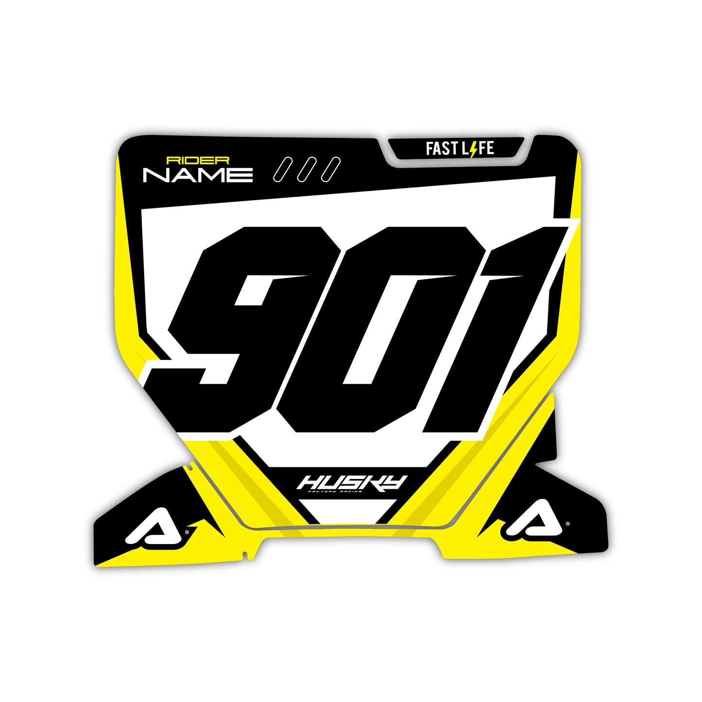 Front Number Plate Graphics Kit - Fits Husqvarna TC 85, TC 125, FC 250, FC 350, FC 450, TE 300, FE 250, FE 350, FE 501