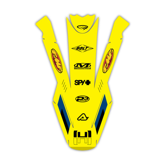Husqvarna 2020-25 Front Fender Mudguard Plastic & Graphics Bolt-On kit - TC 250 - FE 450 - FX 450 - FX 350 - TE 150 - TX 300 - TC 300 - FE 501 - FC 450 - TE