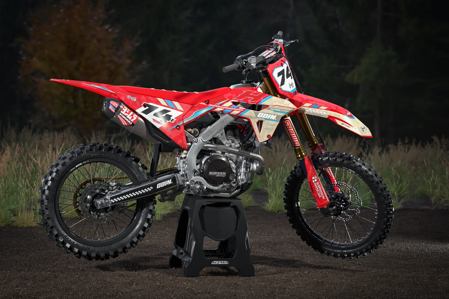 Honda Lagoon Graphics Kit - CRF50 CRF110 CR125 CR250 CRF250r CRF450r CRF450RL CRF450RX CRF300L