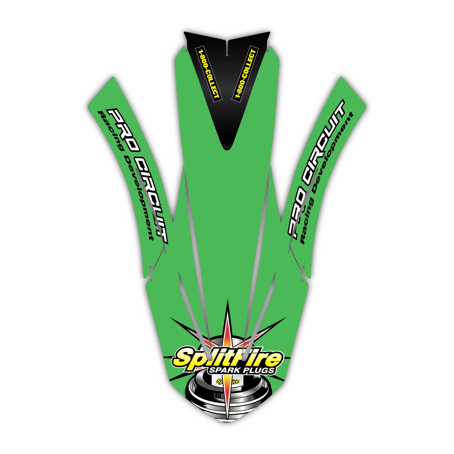 Front Fender Graphics Kit - Fits Kawasaki KX65, KX85, KX250, KX250F, KX450F, KX450X