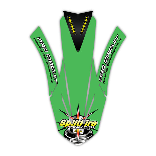 Kawasaki 2018-26 Front Fender Mudguard Plastic & Graphics Bolt-On kit - KX 250 F - KX 450 F - KX 250 X - KX 450 XC - KX 300 - KX 450 X