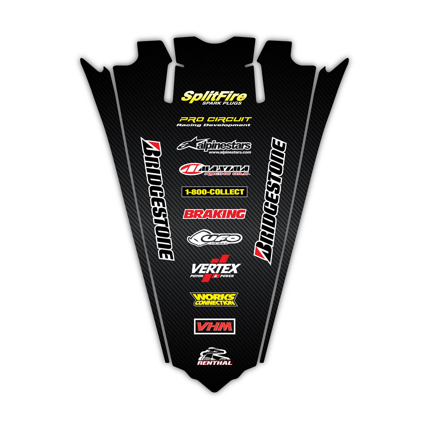 Rear Fender Graphics Kit - Fits Kawasaki KX65, KX85, KX250, KX250F, KX450F, KX450X
