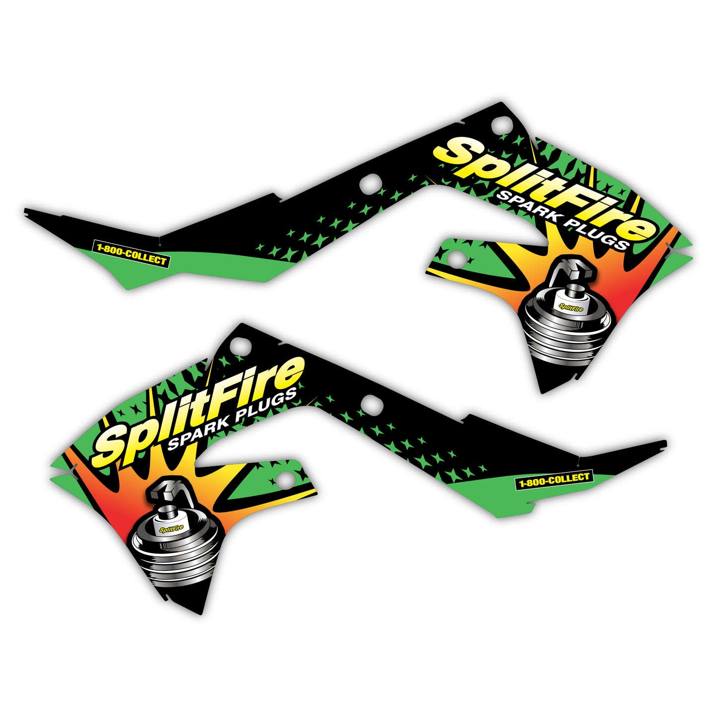 Radiator Shroud Graphics Kit - Fits Kawasaki KX65, KX85, KX250, KX250F, KX450F, KX450X