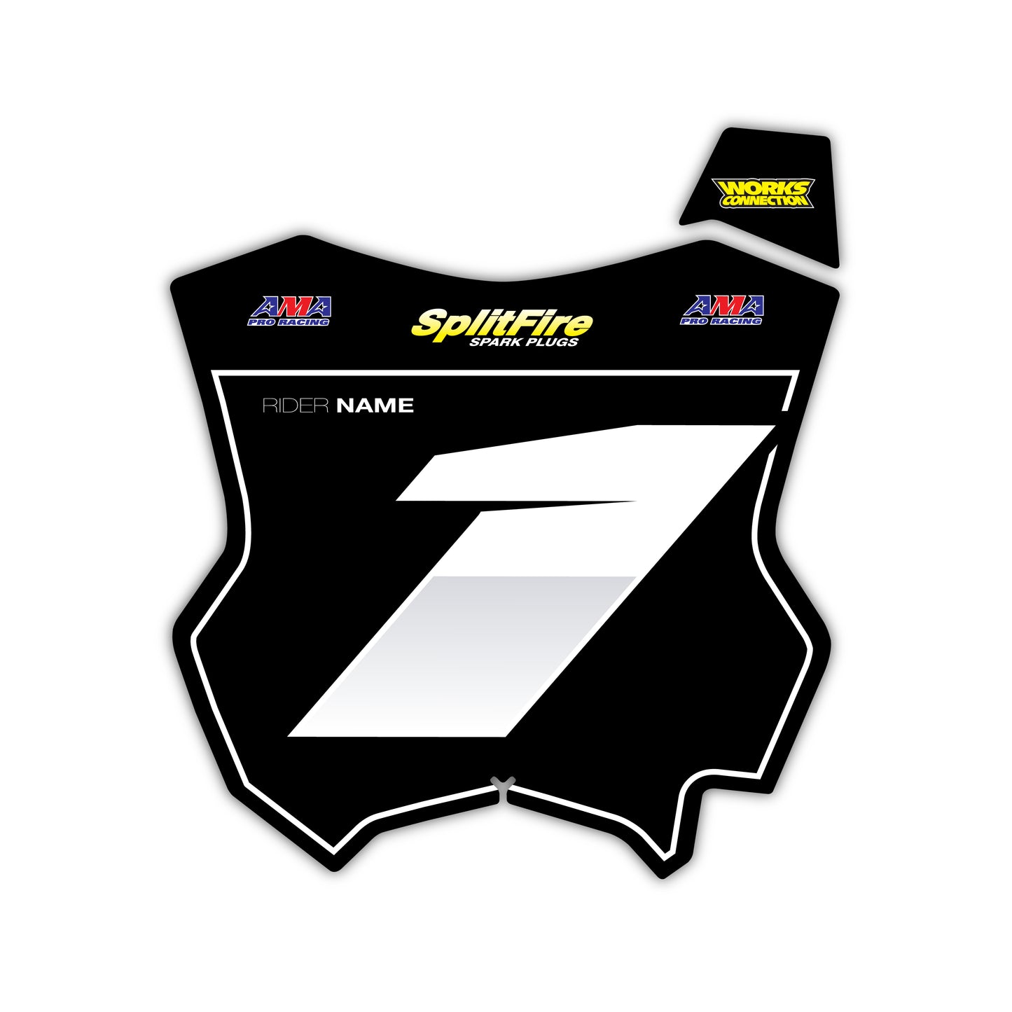 Front Number Plate Graphics Kit - Fits Kawasaki KX65, KX85, KX250, KX250F, KX450F, KX450X