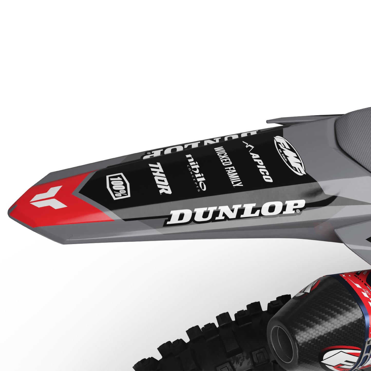 Leipzig Honda CRF 250 300 450 R RX RXW L Enduro Rear Mudguard Fender Bolt-On Plastic & Graphics Kit
