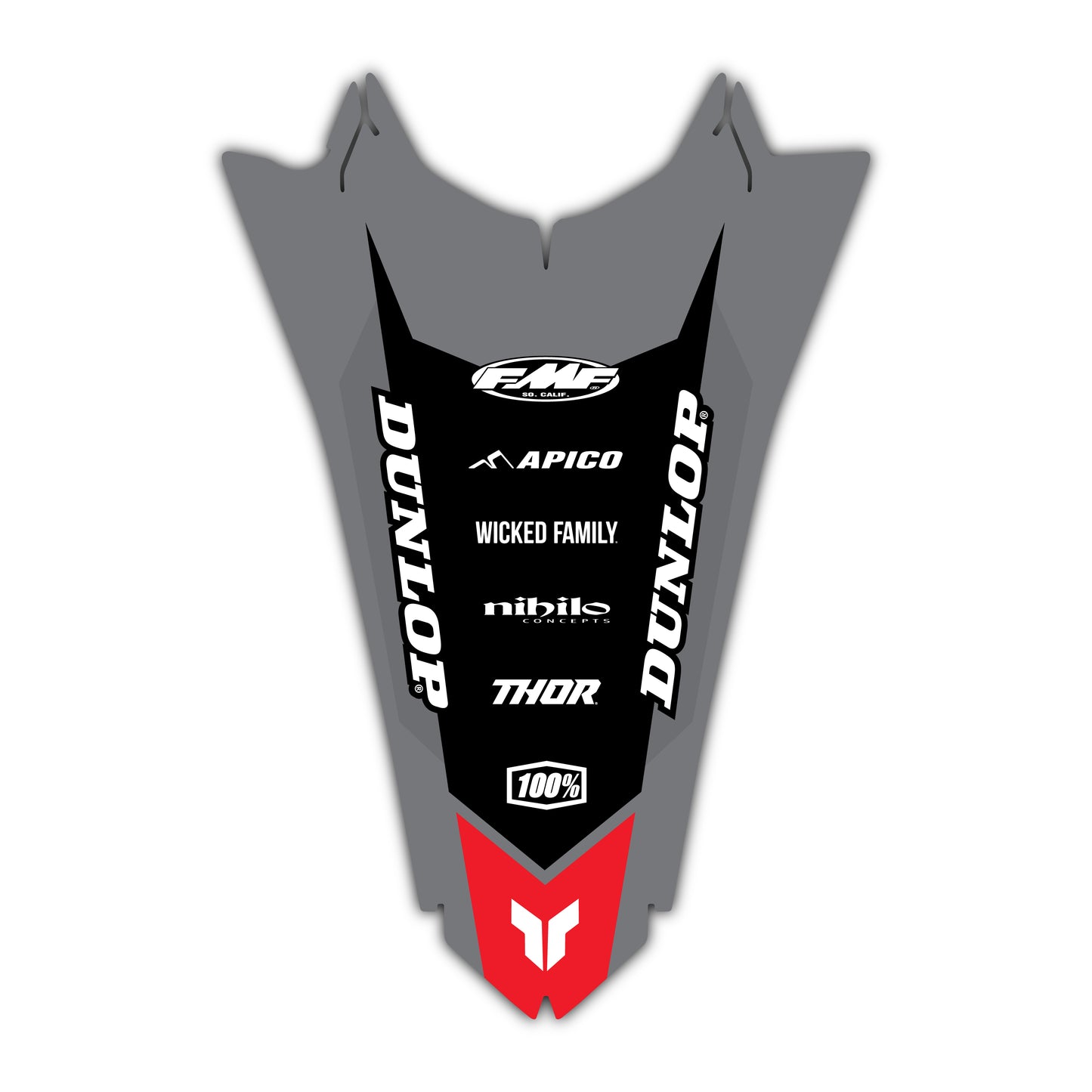 Rear Fender Graphics Kit - Fits Honda CRF250R, CRF450R, CRF450RX, CR125, CR250