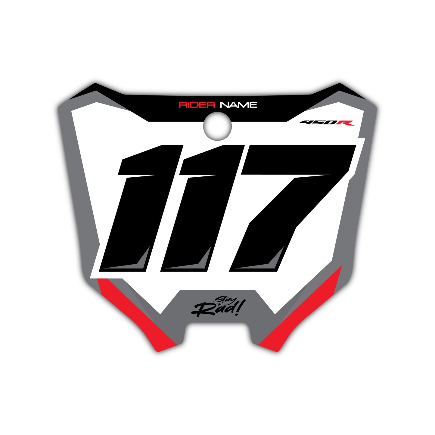 Front Number Plate Graphics Kit - Fits Honda CRF250R, CRF450R, CRF450RX, CR125, CR250
