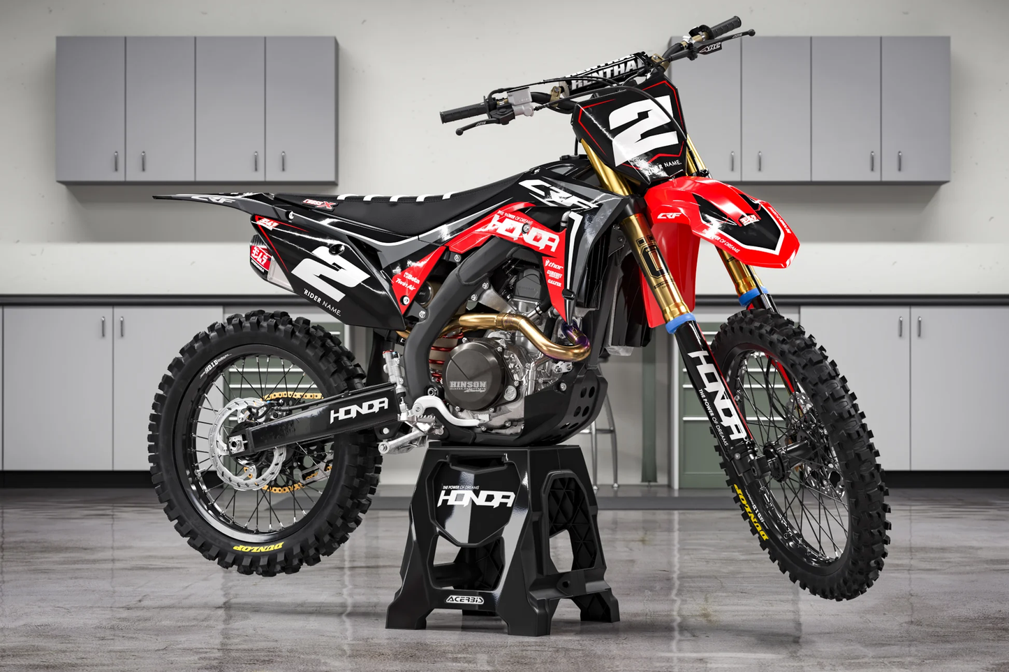 Honda Lightening v4 Graphics Kit - CRF50 CRF110 CR125 CR250 CRF250r CRF450r CRF450RL CRF450RX CRF300L