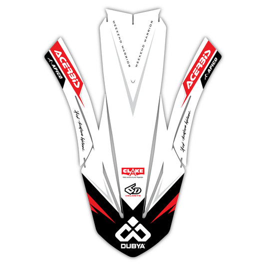Kawasaki 2018-26 Front Fender Mudguard Plastic & Graphics Bolt-On kit - KX 250 F - KX 450 F - KX 250 X - KX 450 XC - KX 300 - KX 450 X