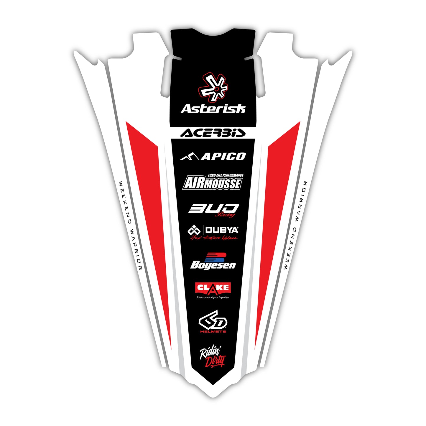 Kawasaki 2019-24 Rear Fender Mudguard Plastic & Graphics Bolt-On kit - KX 250 F - KX 450 F - KX 250 X - KX 450 XC - KX 300 - KX 450 X
