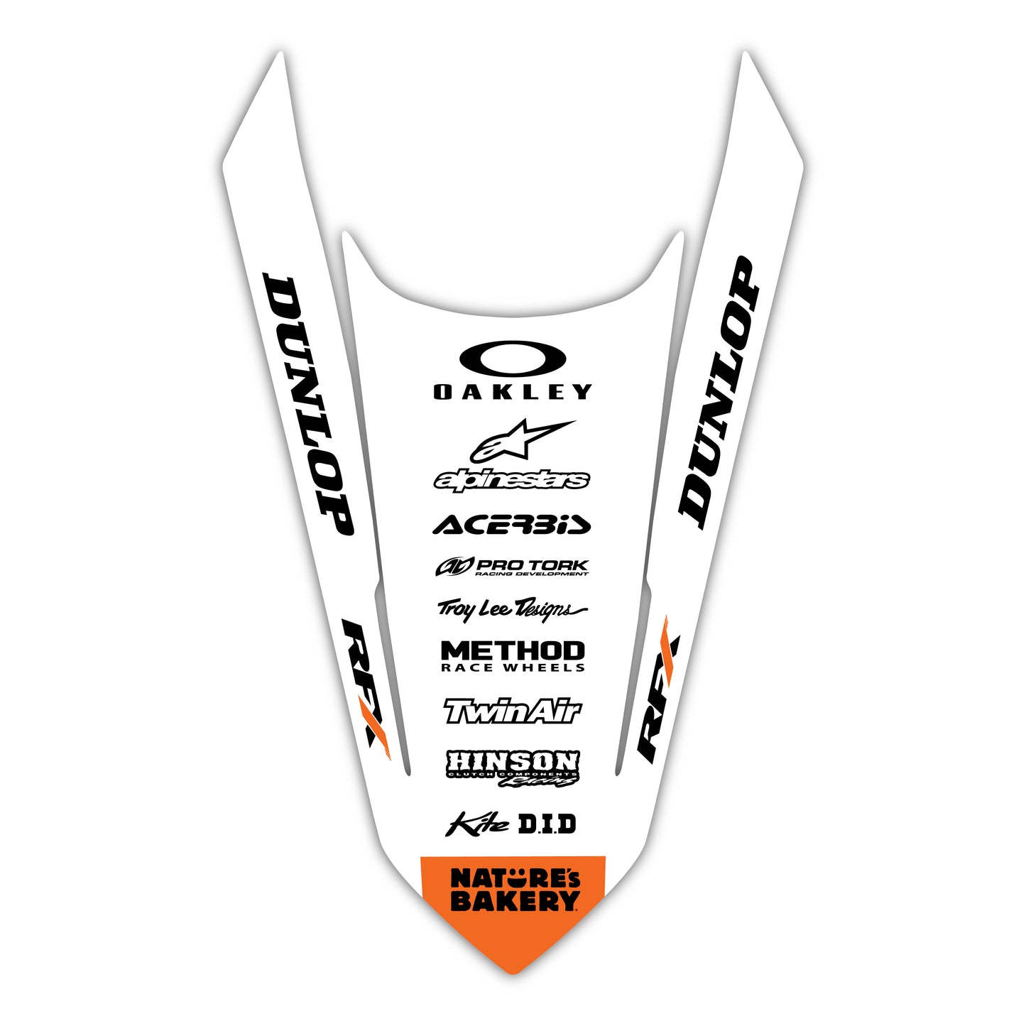 Rear Fender Graphics Kit - Fits KTM SX50, SX65, SX85, 125 SX, 250 SX-F, 350 SX-F, 450 SX-F, 250 EXC-F, 300 EXC, 500 EXC-F