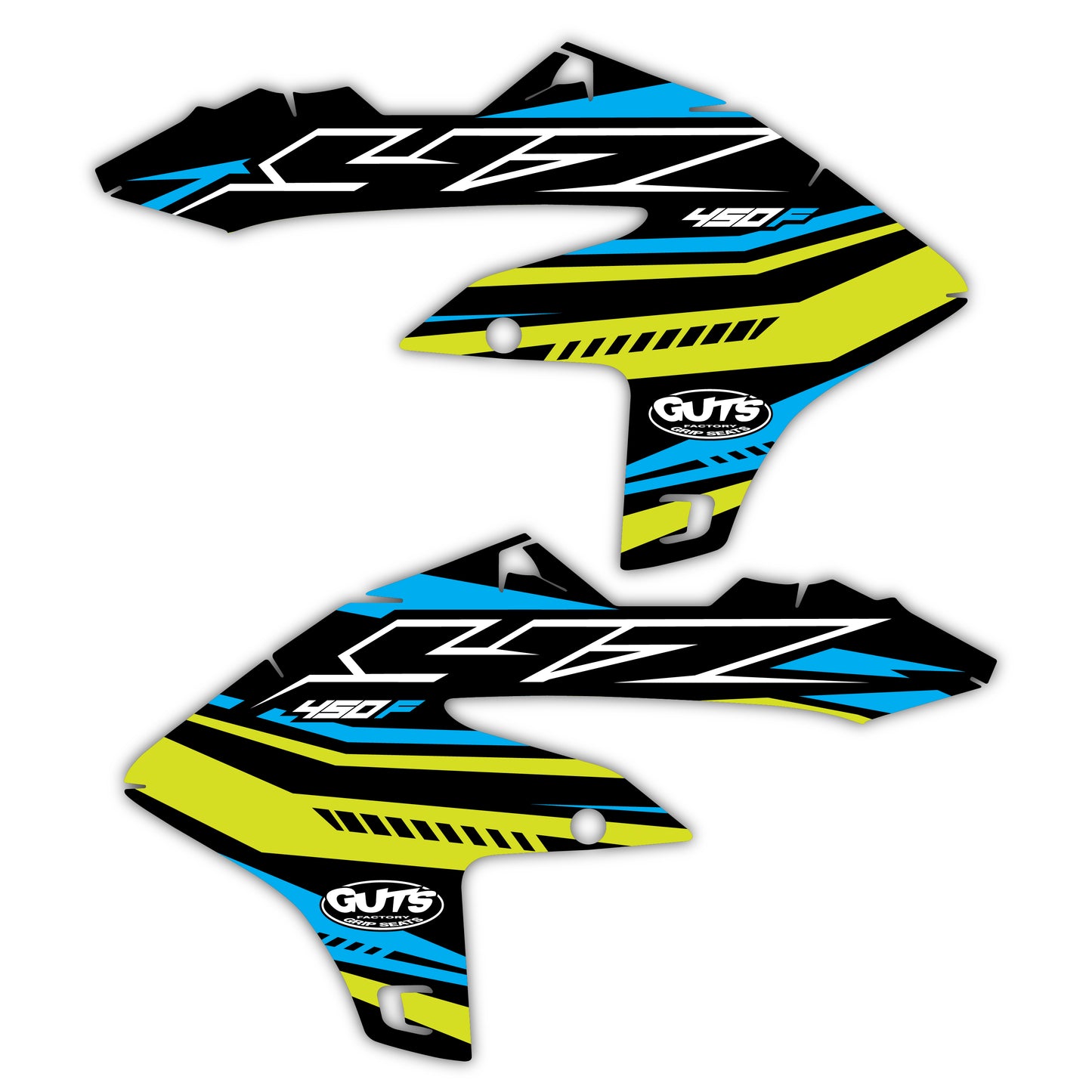 Radiator Shroud Graphics Kit - Fits Yamaha YZ125, YZ250, YZ250F, YZ450F, WR250F, WR450F