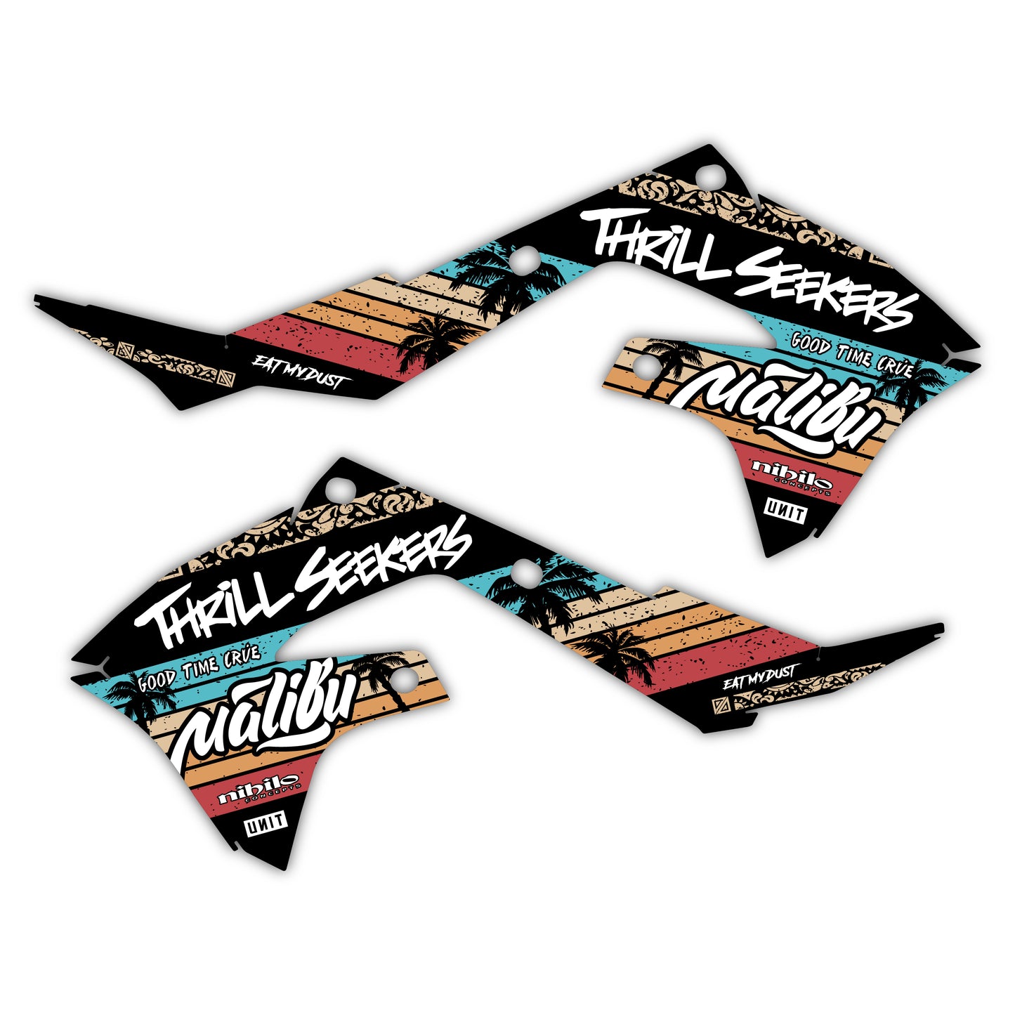 Radiator Shroud Graphics Kit - Fits Kawasaki KX65, KX85, KX250, KX250F, KX450F, KX450X