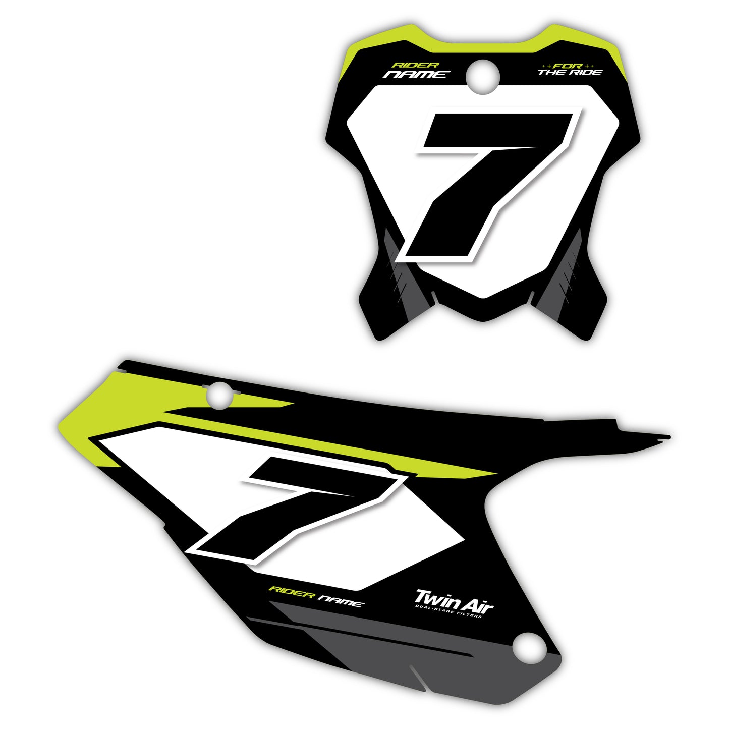 Front & Side Number Plate Graphics Kit - Fits Triumph TF 250-X, TF 450-X