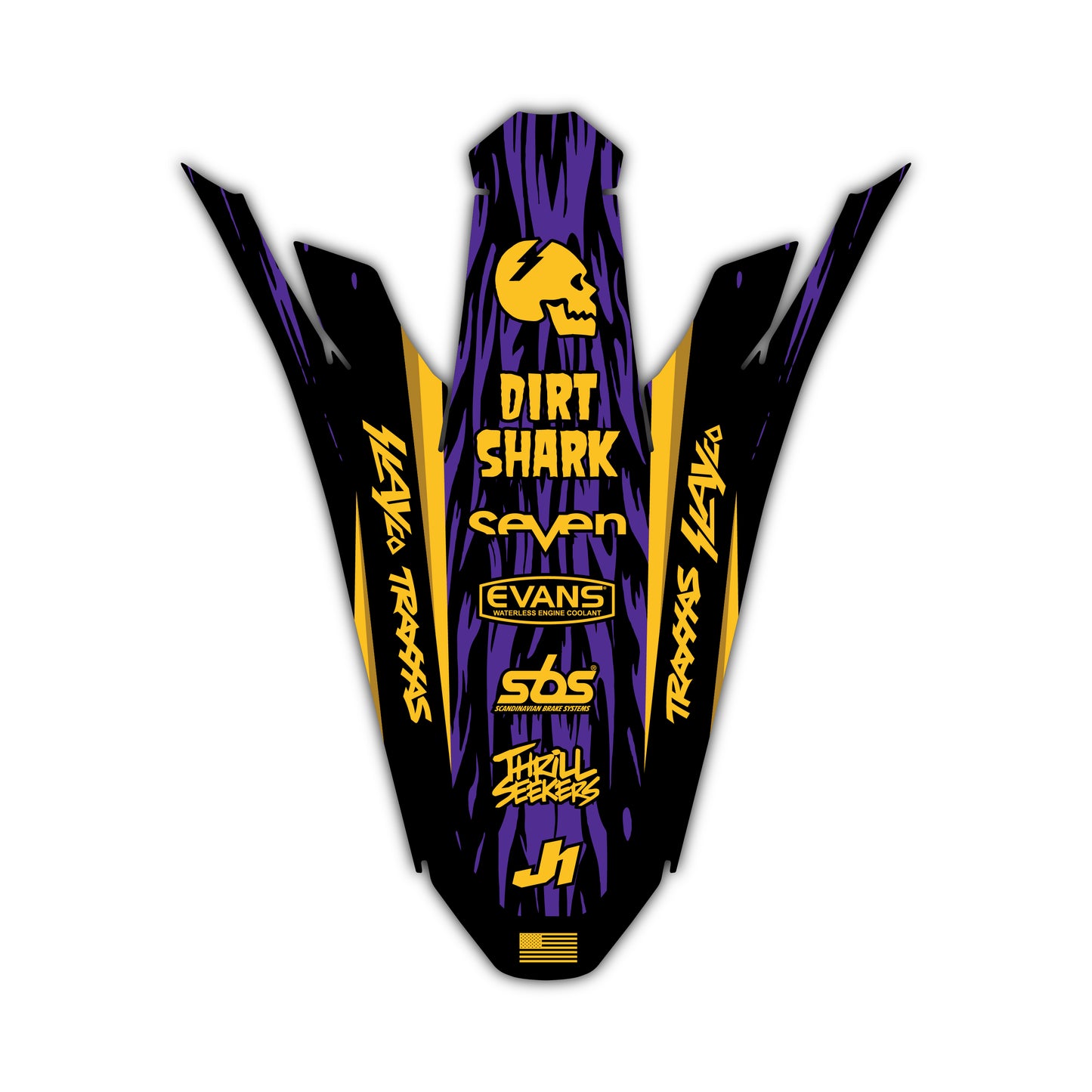 Rear Fender Graphics Kit - Fits Kawasaki KX65, KX85, KX250, KX250F, KX450F, KX450X