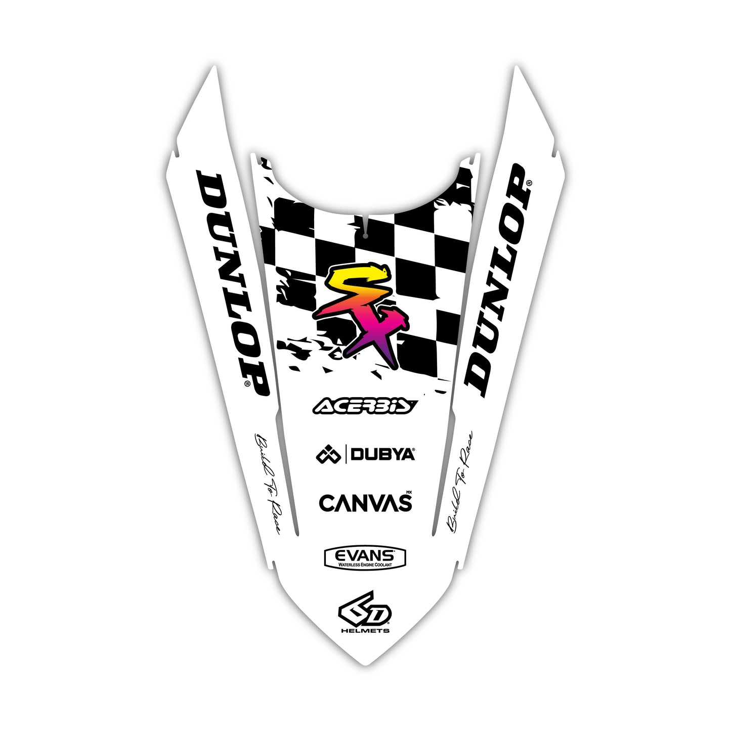 Rear Fender Graphics Kit - Fits KTM SX50, SX65, SX85, 125 SX, 250 SX-F, 350 SX-F, 450 SX-F, 250 EXC-F, 300 EXC, 500 EXC-F