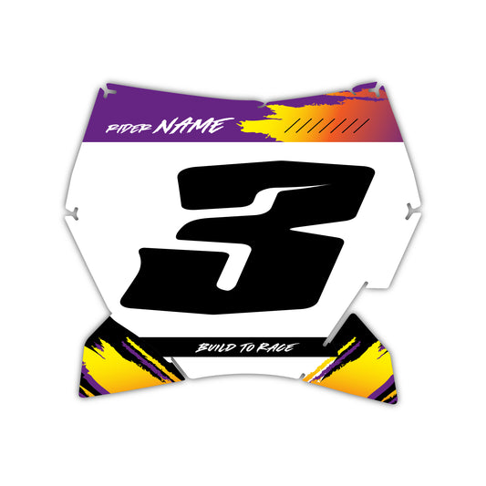 Front Number Plate Graphics Kit - Fits KTM SX50, SX65, SX85, 125 SX, 250 SX-F, 350 SX-F, 450 SX-F, 250 EXC-F, 300 EXC, 500 EXC-F