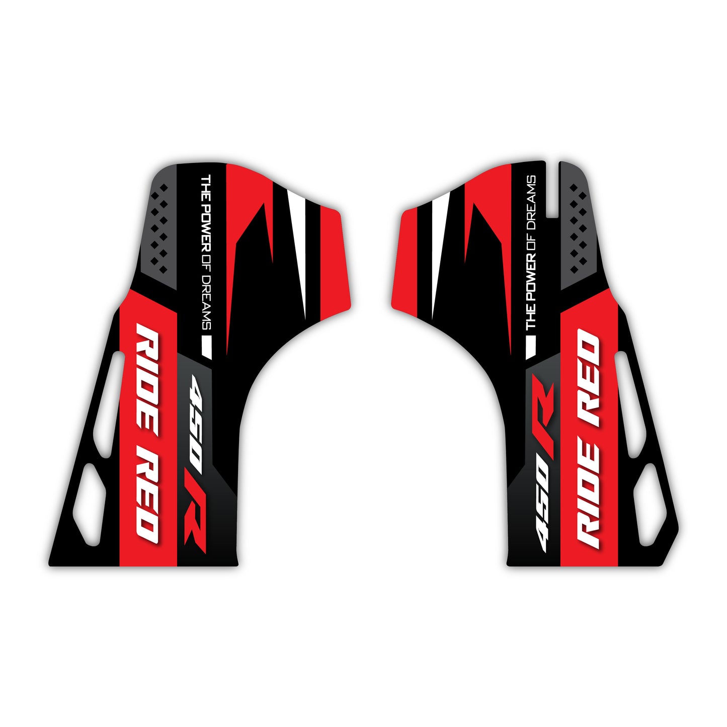 Lower Fork Guard Graphics Kit - Fits Honda CRF250R, CRF450R, CRF450RX, CR125, CR250