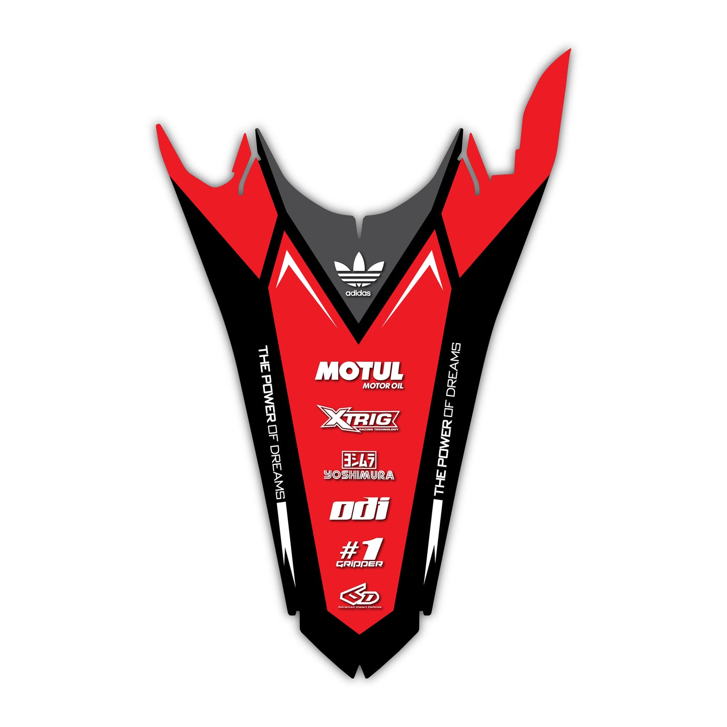 Rear Fender Graphics Kit - Fits Honda CRF250R, CRF450R, CRF450RX, CR125, CR250