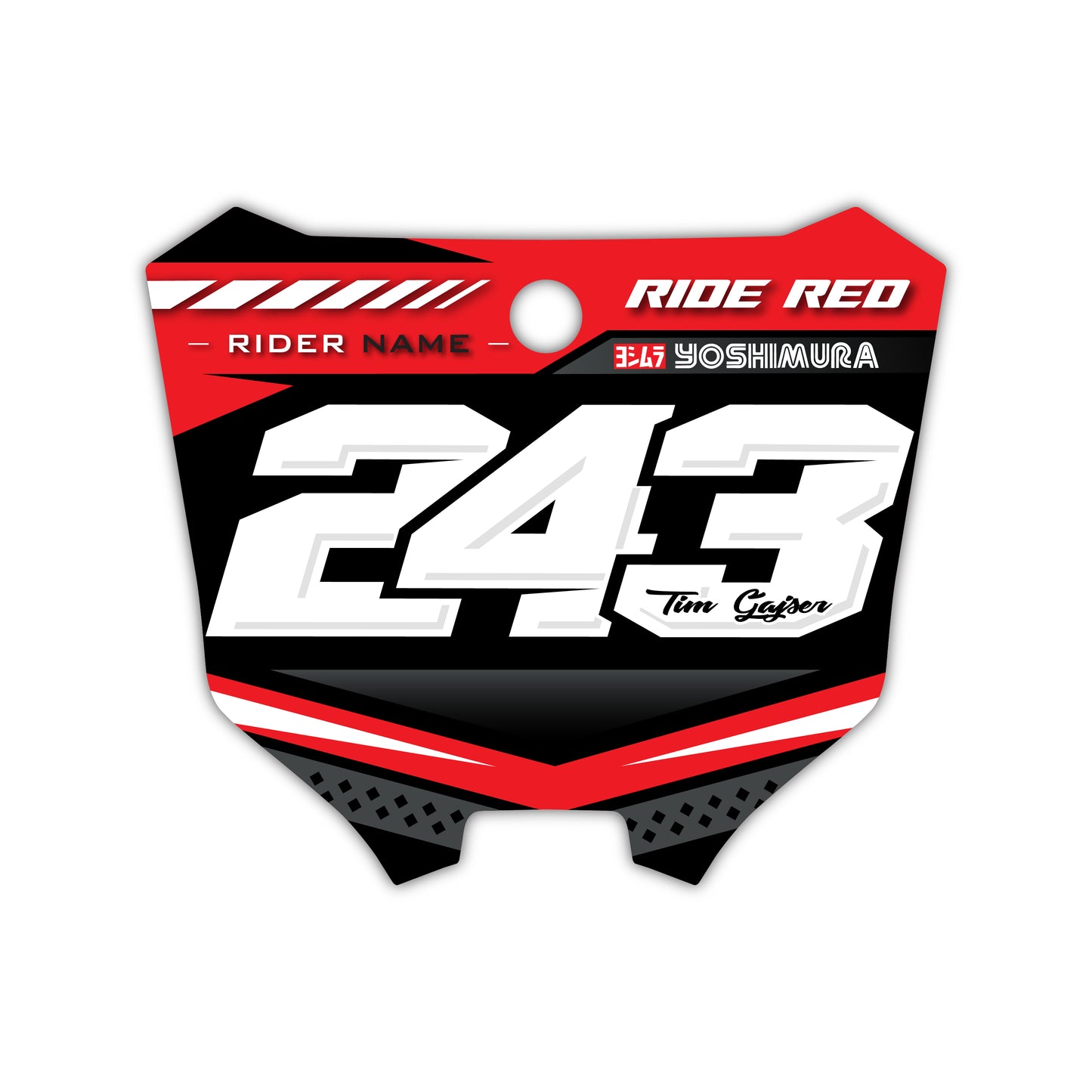 Front Number Plate Graphics Kit - Fits Honda CRF250R, CRF450R, CRF450RX, CR125, CR250