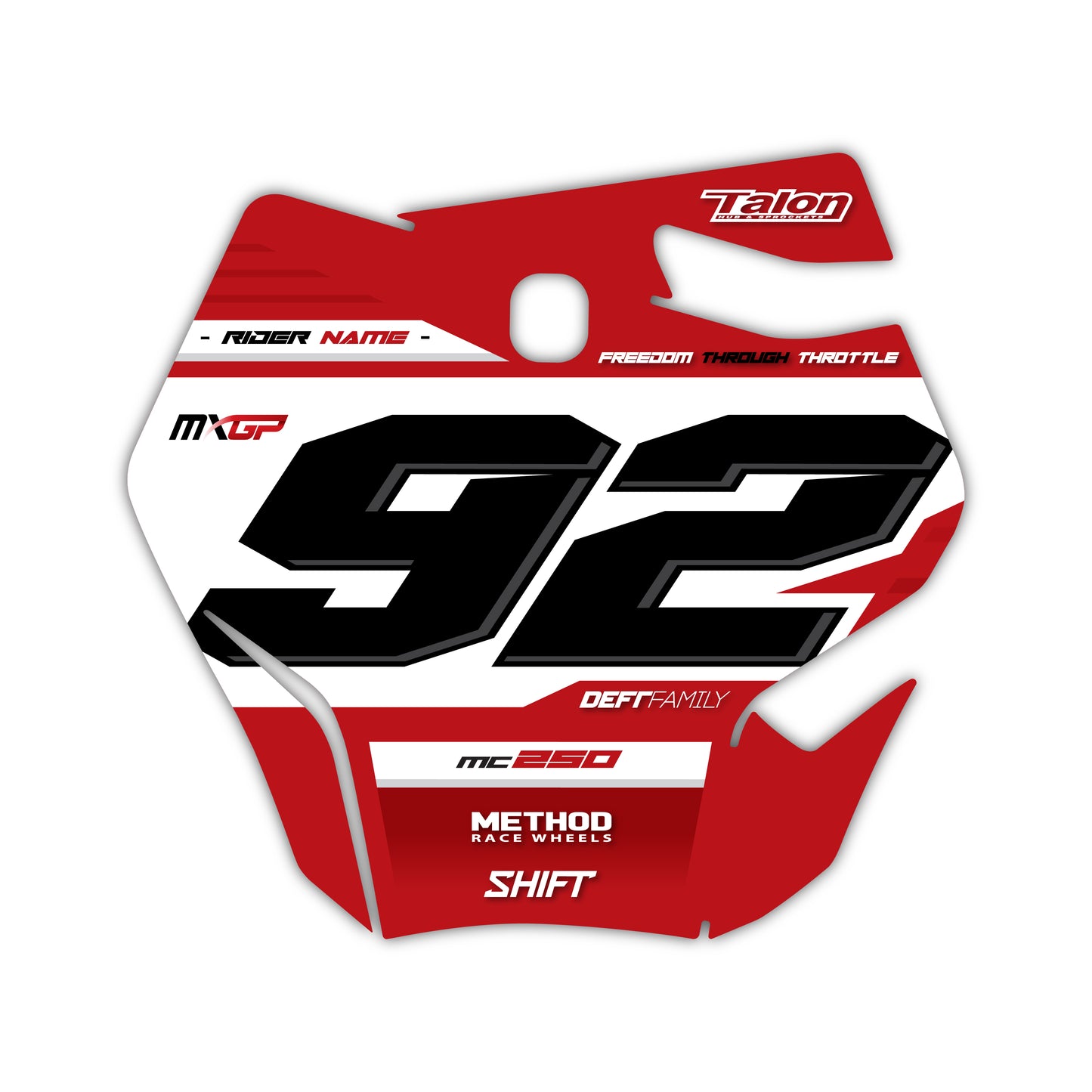 Front Number Plate Graphics Kit - Fits GasGas MC 85, MC 125, MC 250F, MC 450F, EX 250F, EX 300, EC 250, EC 300