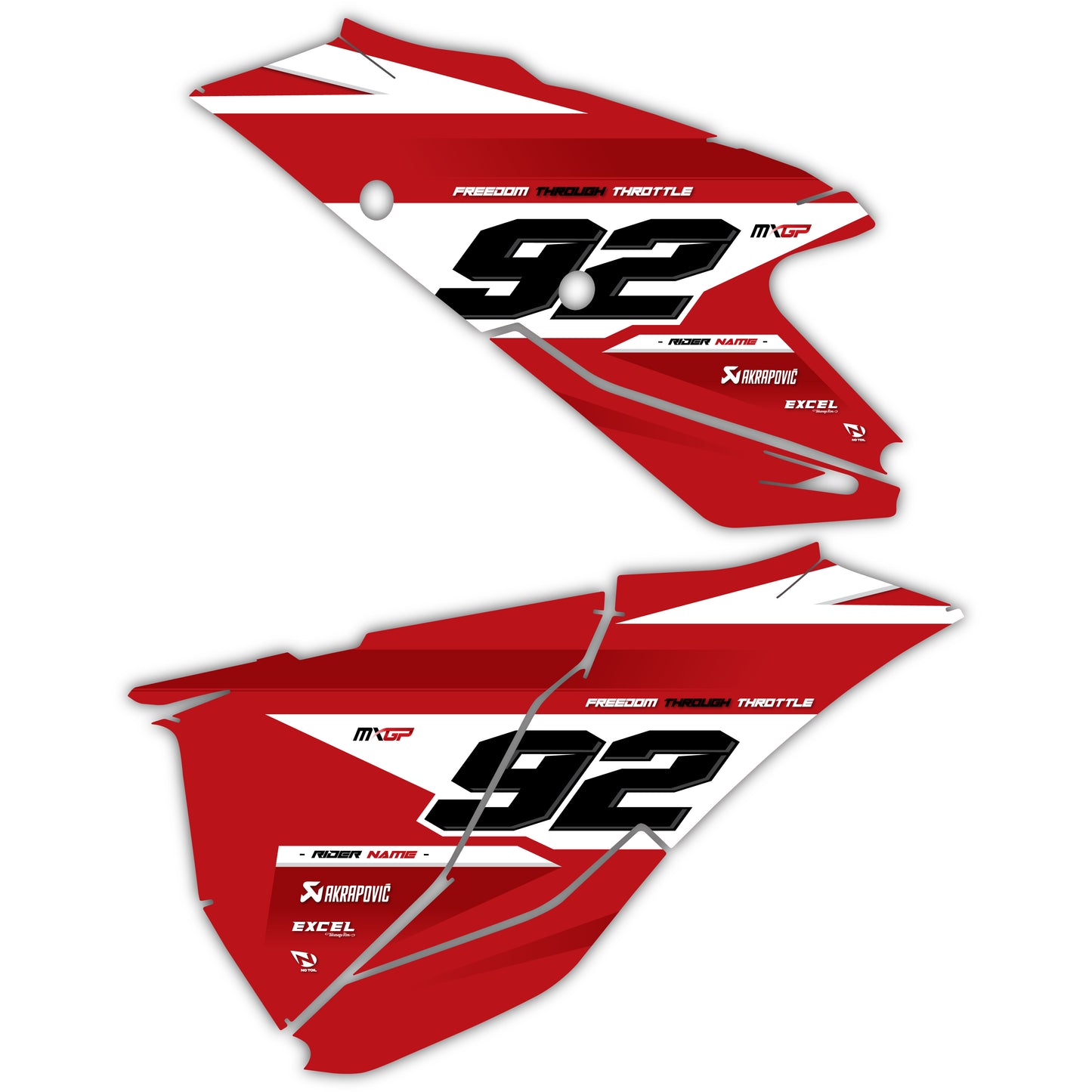 Side Number Plate Graphics Kit - Fits GasGas MC 85, MC 125, MC 250F, MC 450F, EX 250F, EX 300, EC 250, EC 300