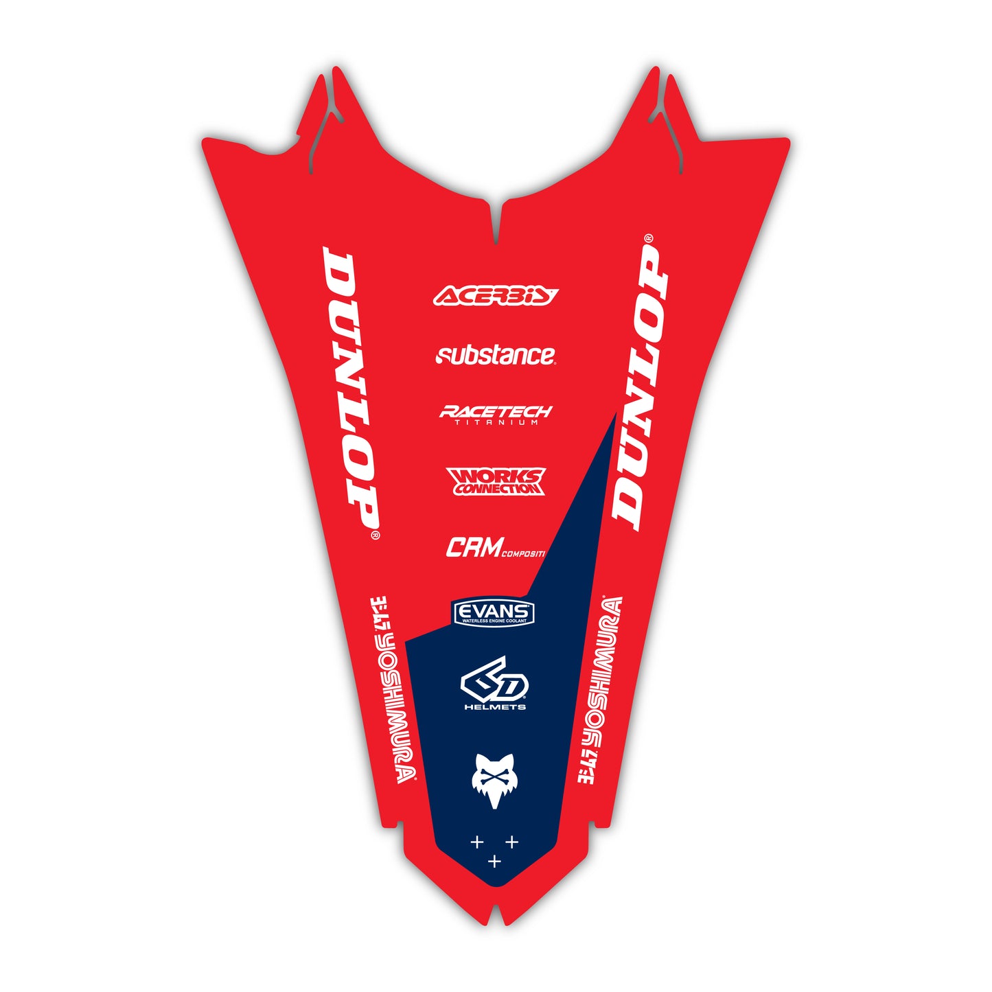Rear Fender Graphics Kit - Fits Honda CRF250R, CRF450R, CRF450RX, CR125, CR250