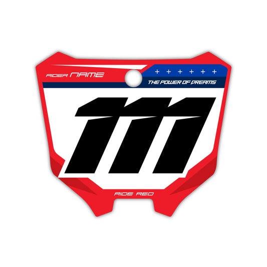 Front Number Plate Graphics Kit - Fits Honda CRF250R, CRF450R, CRF450RX, CR125, CR250