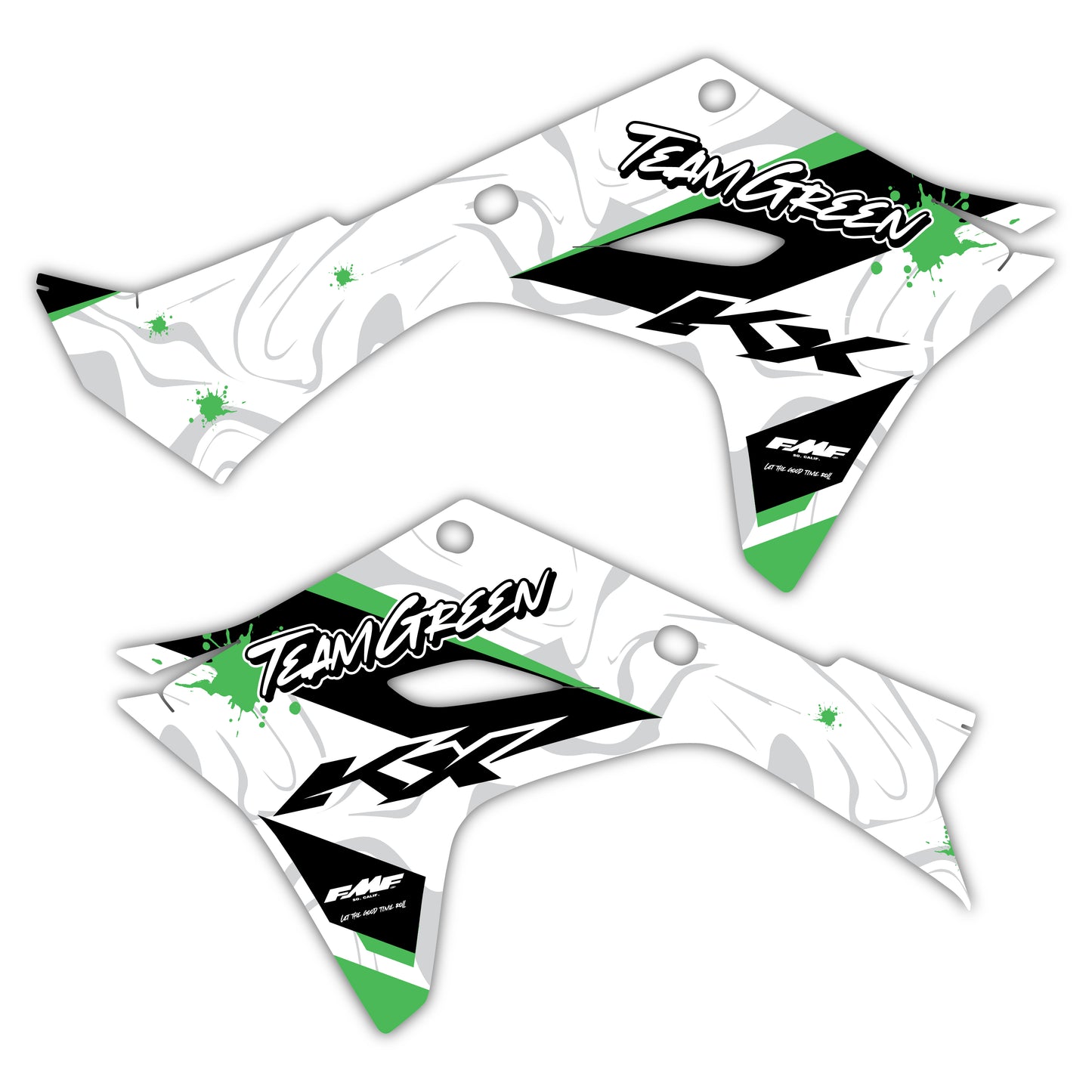 Radiator Shroud Graphics Kit - Fits Kawasaki KX65, KX85, KX250, KX250F, KX450F, KX450X