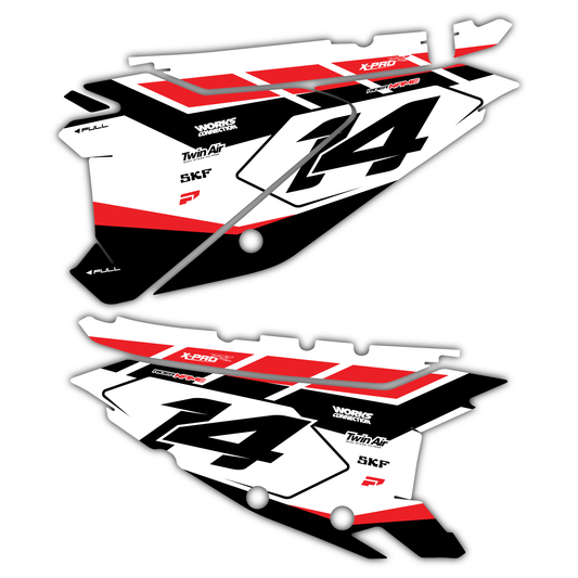 Side Number Plate Graphics Kit - Fits Beta RR X-PRO RX 2T 250 350 RX 4T 450