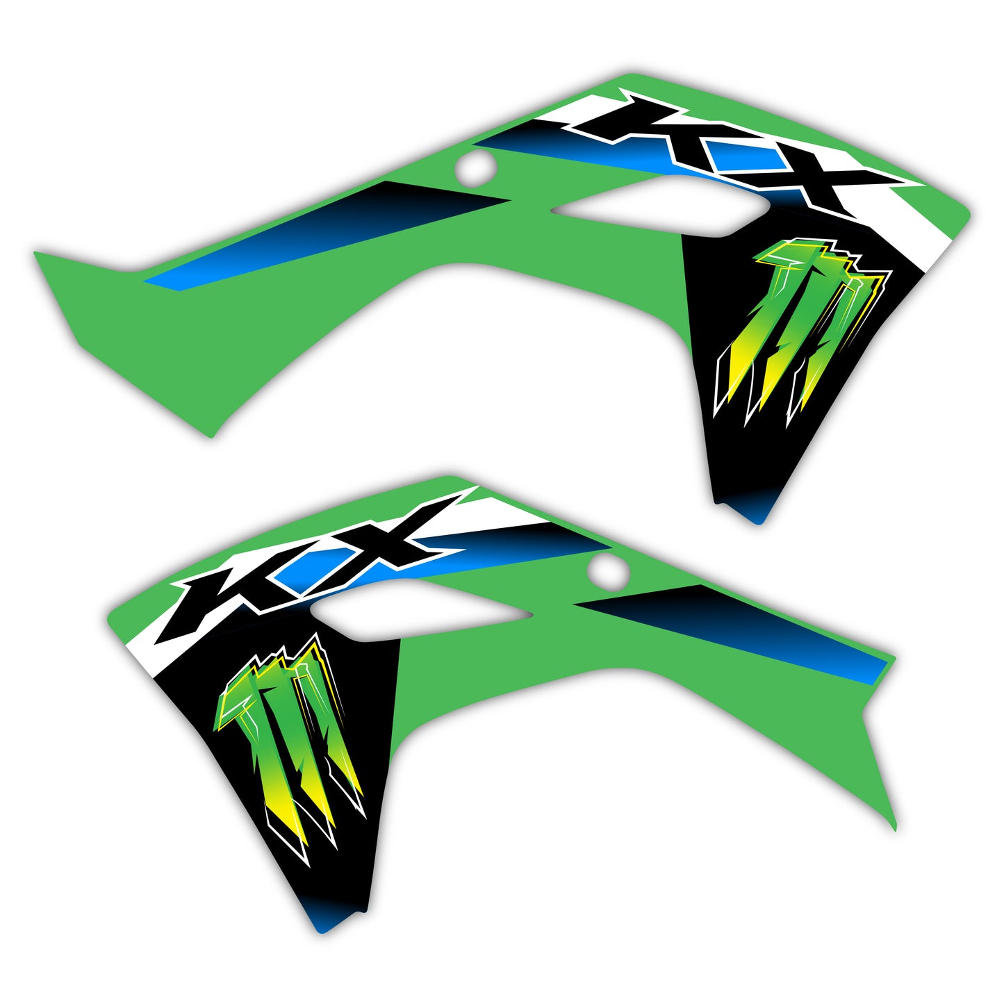 Radiator Shroud Graphics Kit - Fits Kawasaki KX65, KX85, KX250, KX250F, KX450F, KX450X