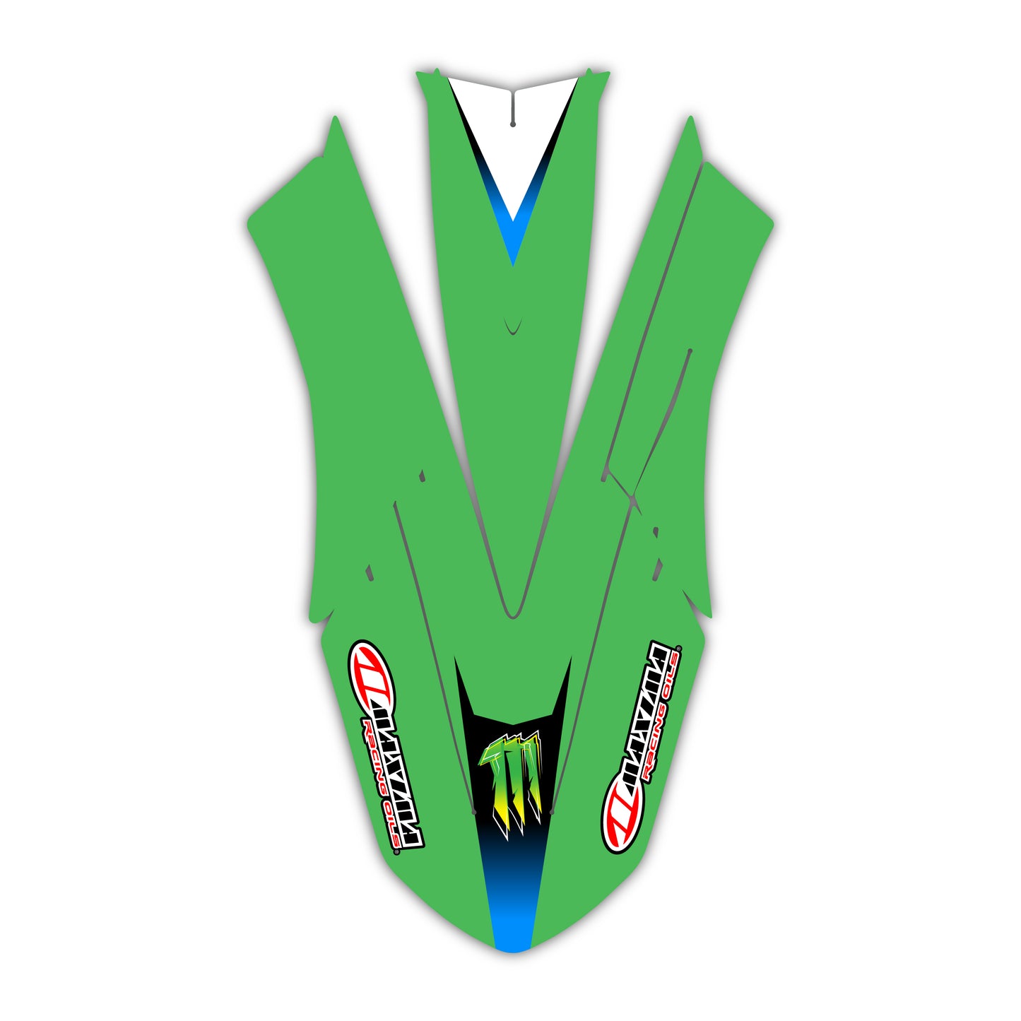 Front Fender Graphics Kit - Fits Kawasaki KX65, KX85, KX250, KX250F, KX450F, KX450X
