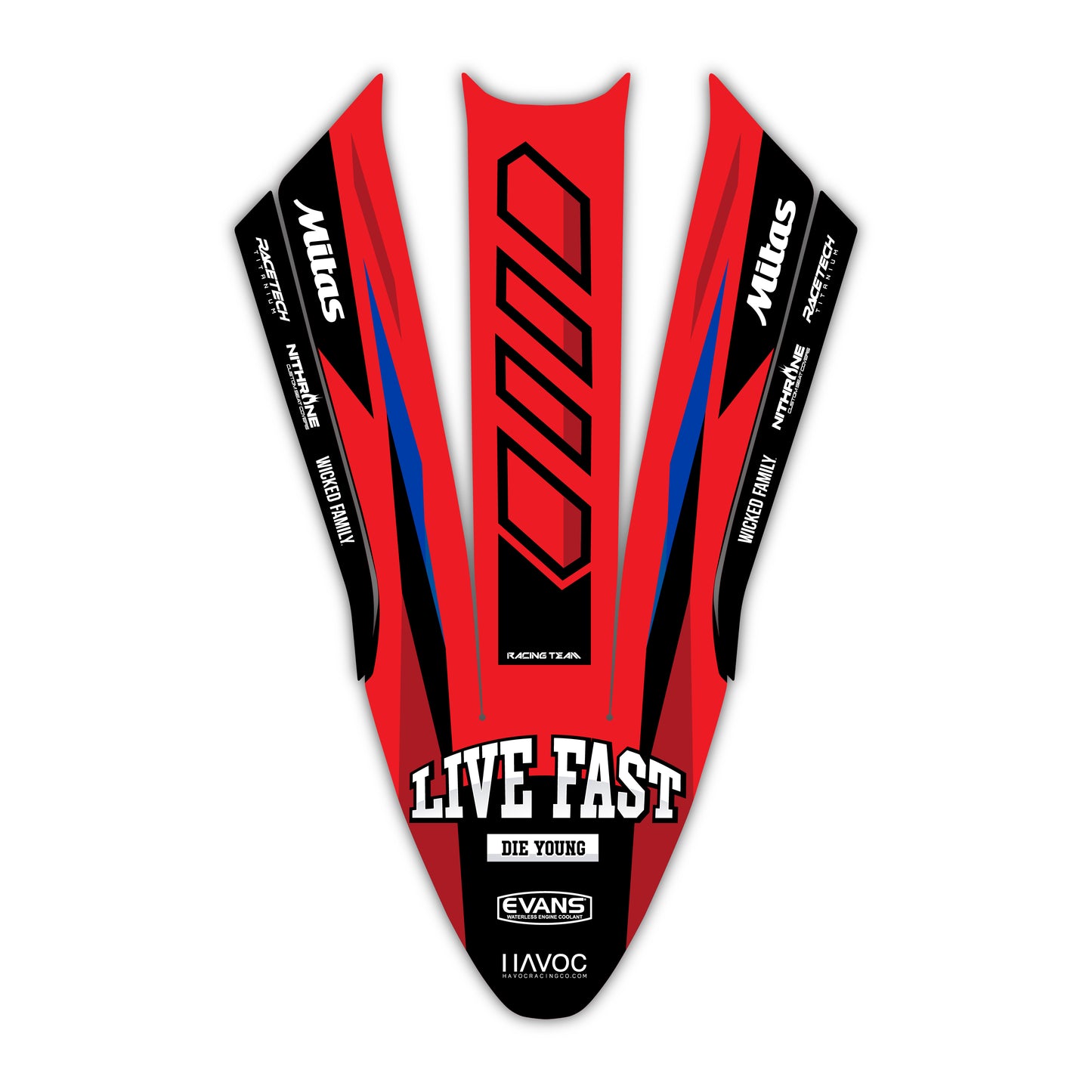 Front Fender Graphics Kit - Fits Stark Future Stark VARG Electric Motocross Bike