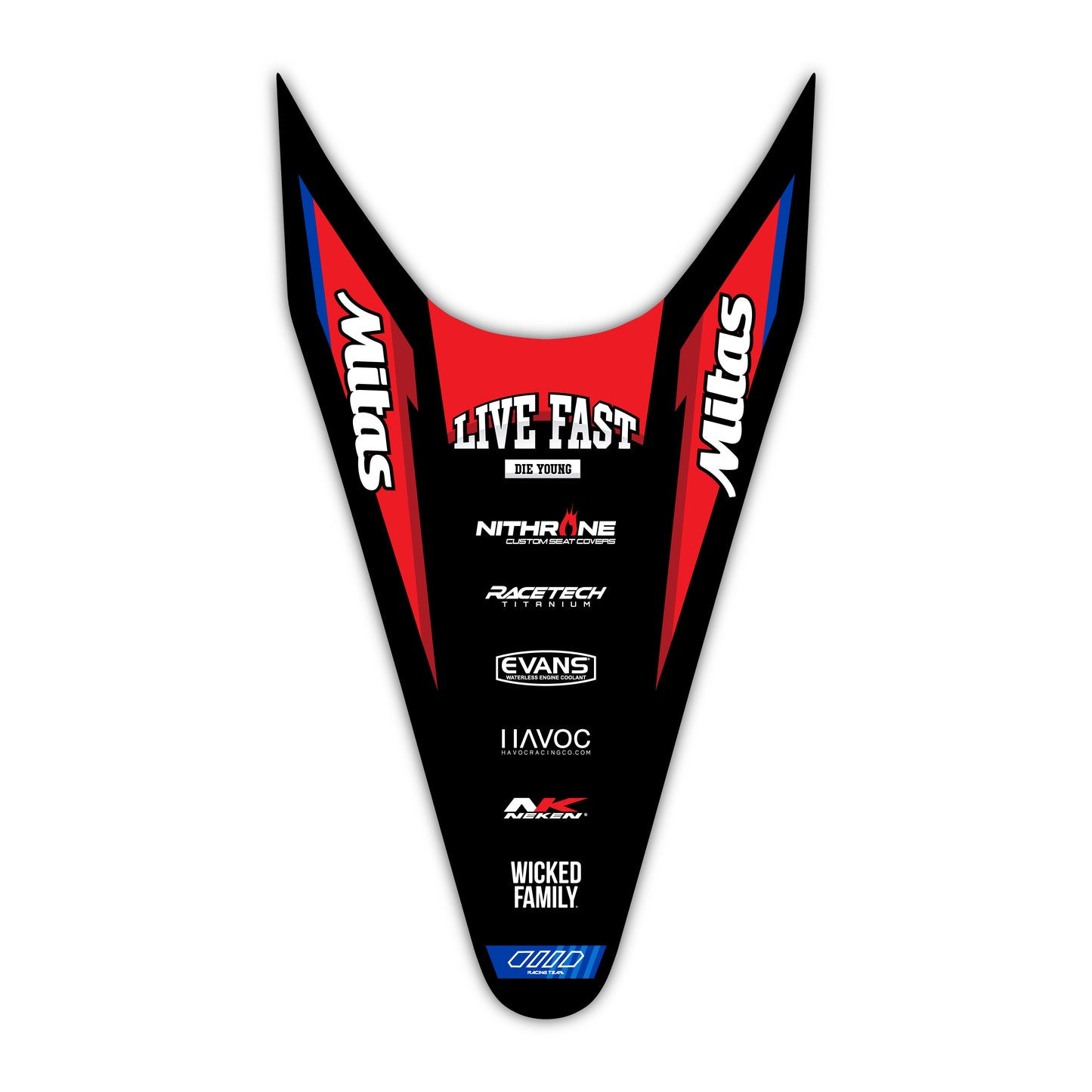 Rear Fender Graphics Kit - Fits Stark Future Stark VARG Electric Motocross Bike