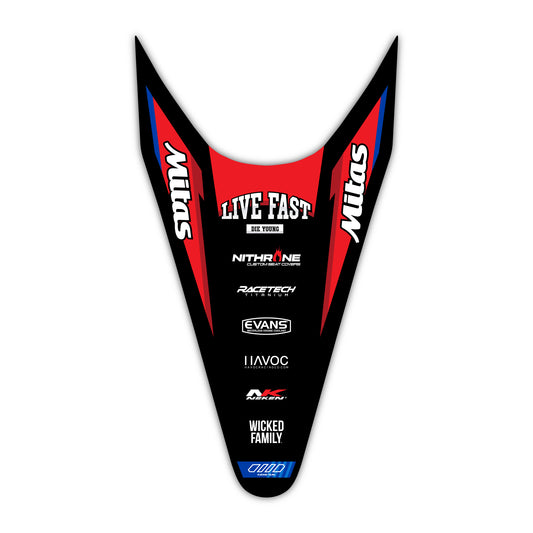 Rear Fender Graphics Kit - Fits Stark Future Stark VARG Electric Motocross Bike