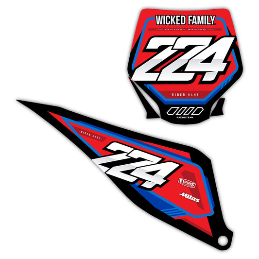 Front & Side Number Plate Graphics Kit - Fits Stark Future Stark VARG Electric Motocross Bike