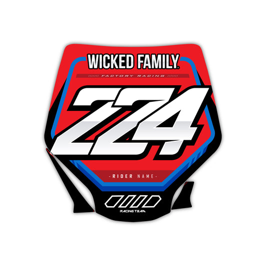 Front Number Plate Graphics Kit - Fits Stark Future Stark VARG Electric Motocross Bike