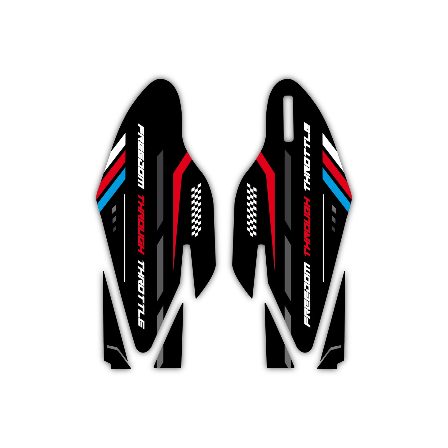 Lower Fork Guard Graphics Kit - Fits Yamaha YZ125, YZ250, YZ250F, YZ450F, WR250F, WR450F