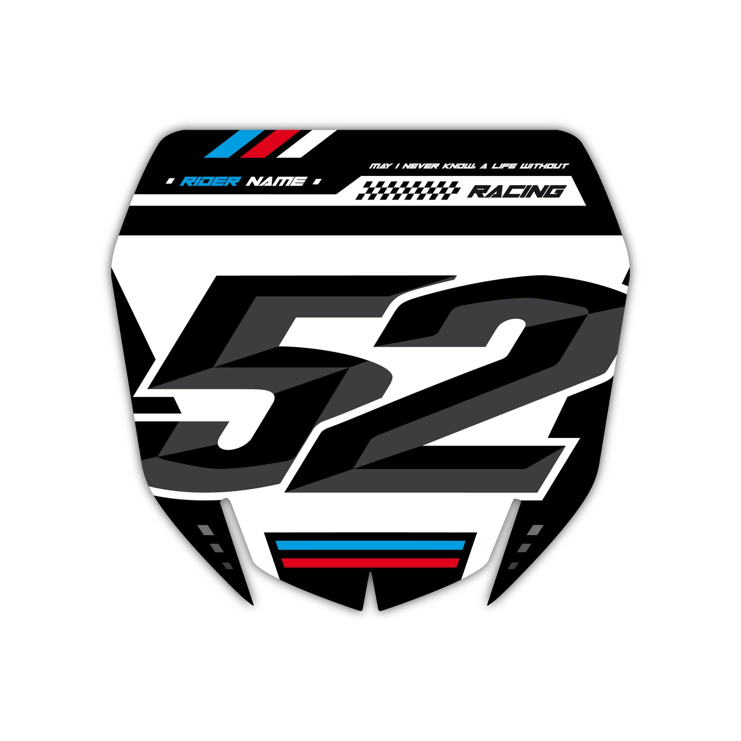 Front Number Plate Graphics Kit - Fits Yamaha YZ125, YZ250, YZ250F, YZ450F, WR250F, WR450F