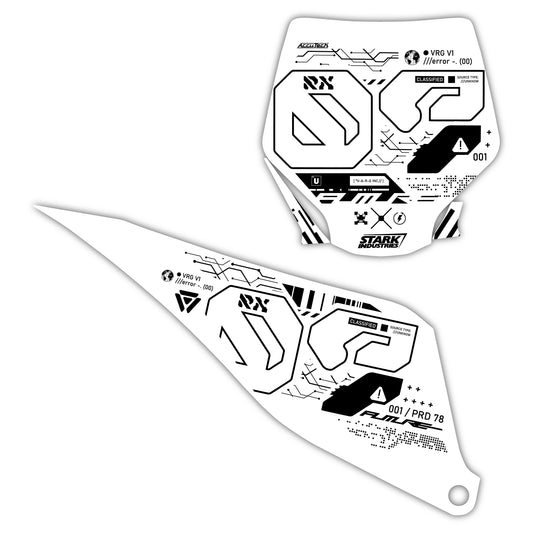 Front & Side Number Plate Graphics Kit - Fits Stark Future Stark VARG Electric Motocross Bike