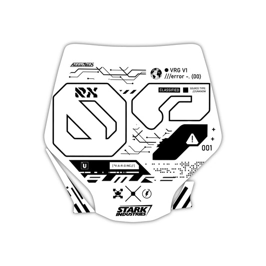Front Number Plate Graphics Kit - Fits Stark Future Stark VARG Electric Motocross Bike