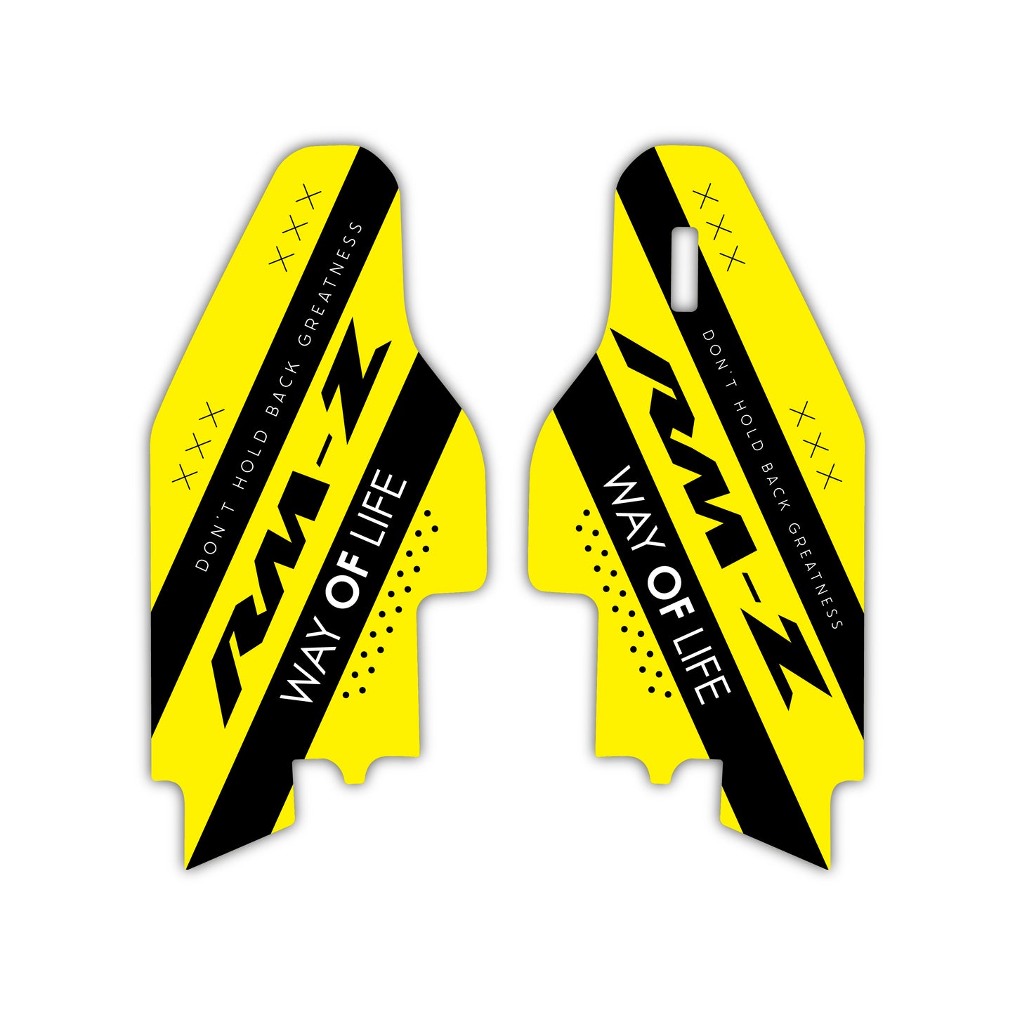 Lower Fork Guard Graphics Kit - Fits Suzuki RM85, RM125, RM250, RM-Z250, RM-Z450