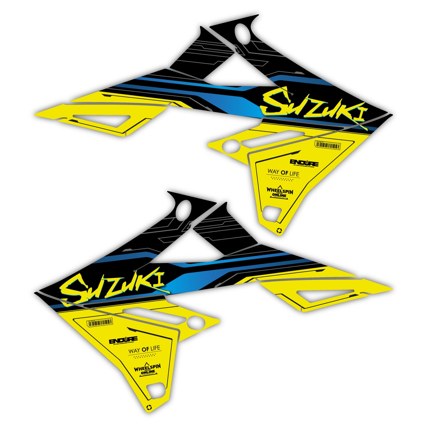 Radiator Shroud Graphics Kit - Fits Suzuki RM85, RM125, RM250, RM-Z250, RM-Z450