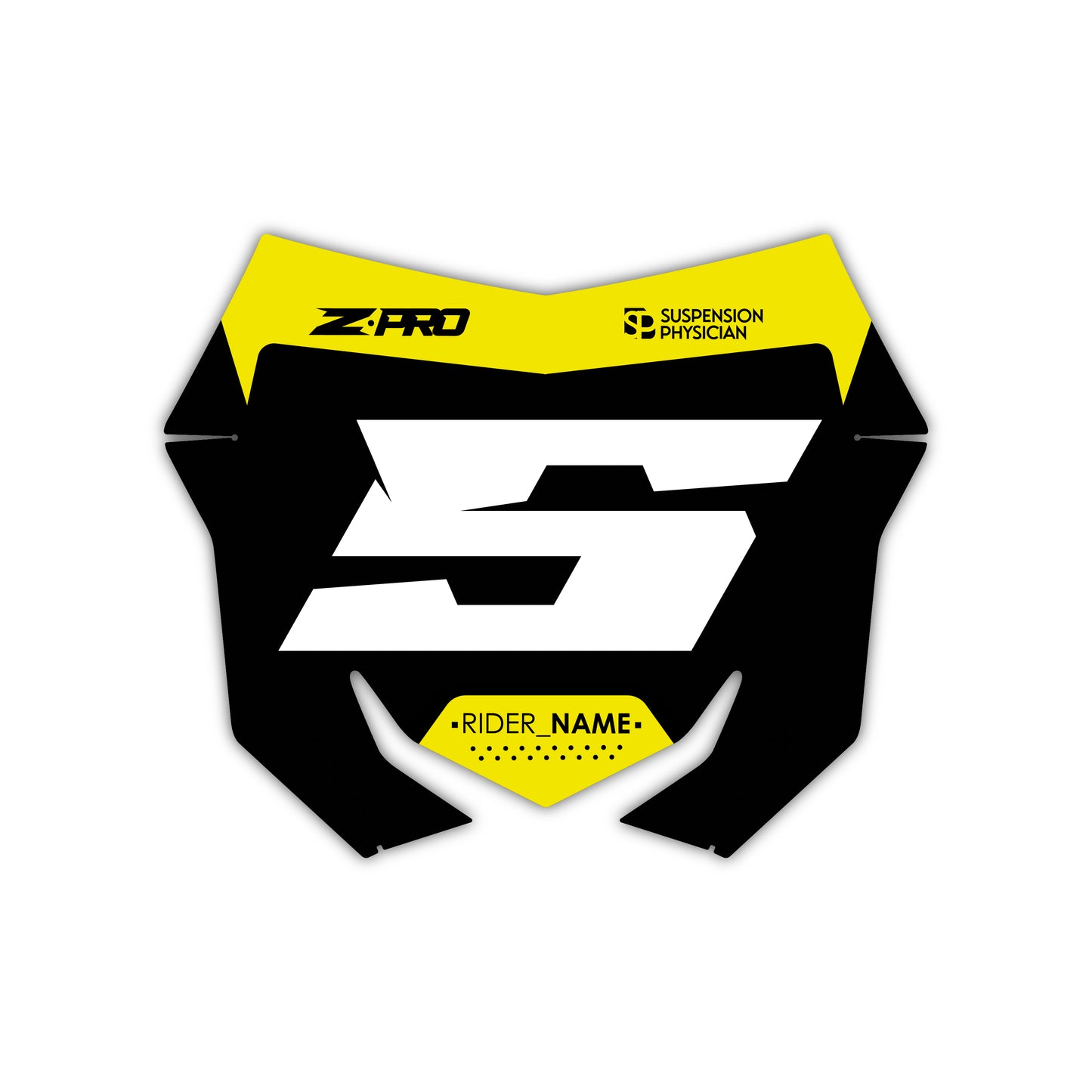 Front Number Plate Graphics Kit - Fits Suzuki RM85, RM125, RM250, RM-Z250, RM-Z450