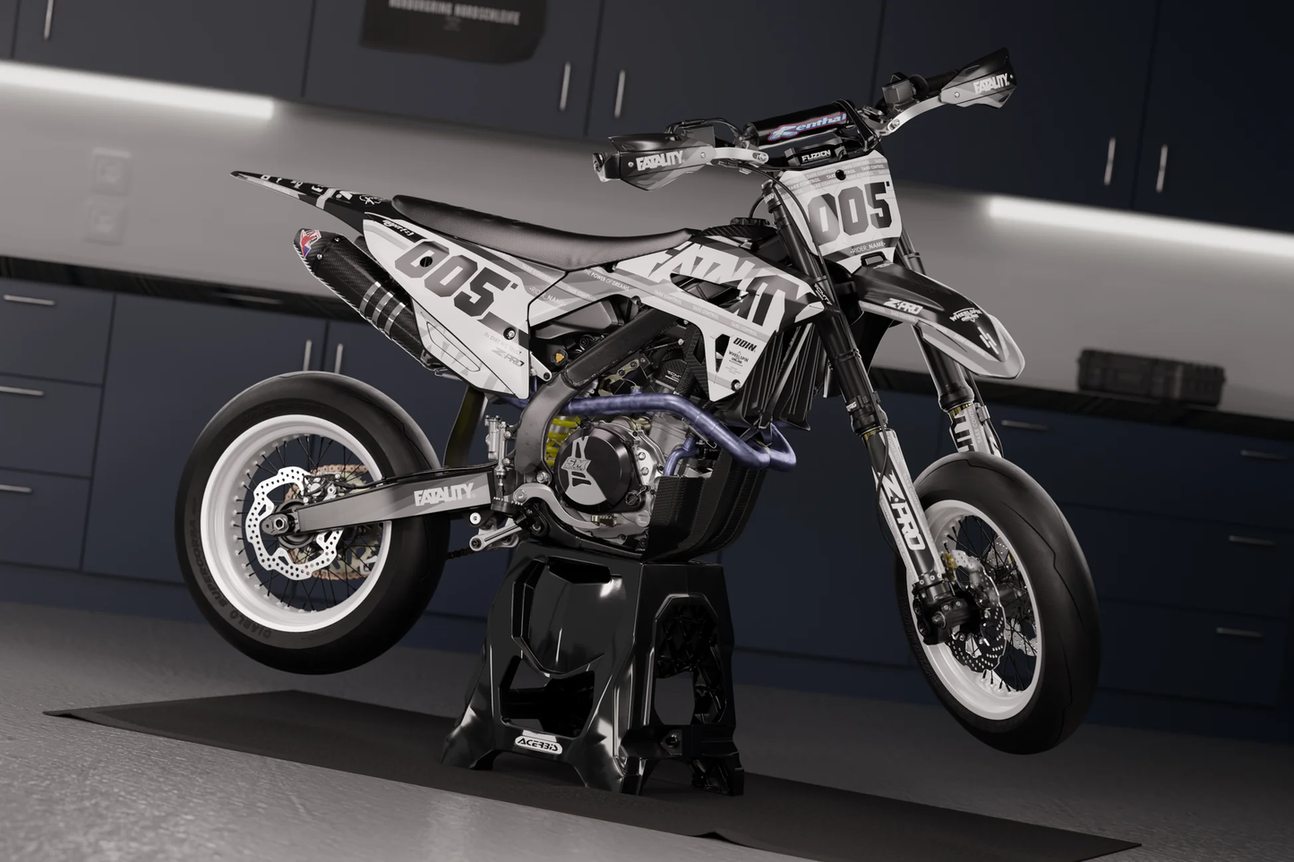 Honda Noir Graphics Kit - CRF50 CRF110 CR125 CR250 CRF250r CRF450r CRF450RL CRF450RX CRF300L