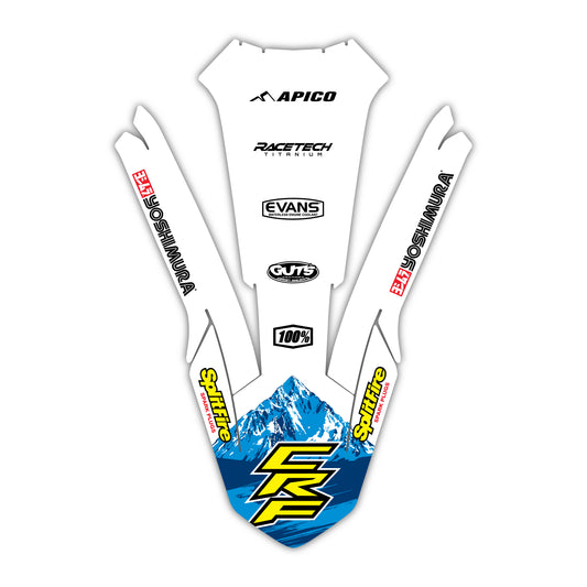 Honda 2021-26 Front Fender Mudguard Plastic & Graphics Bolt-On kit - CRF 250R 450R 250RX 450RX 450RWE 300RX 250RX ENDURO