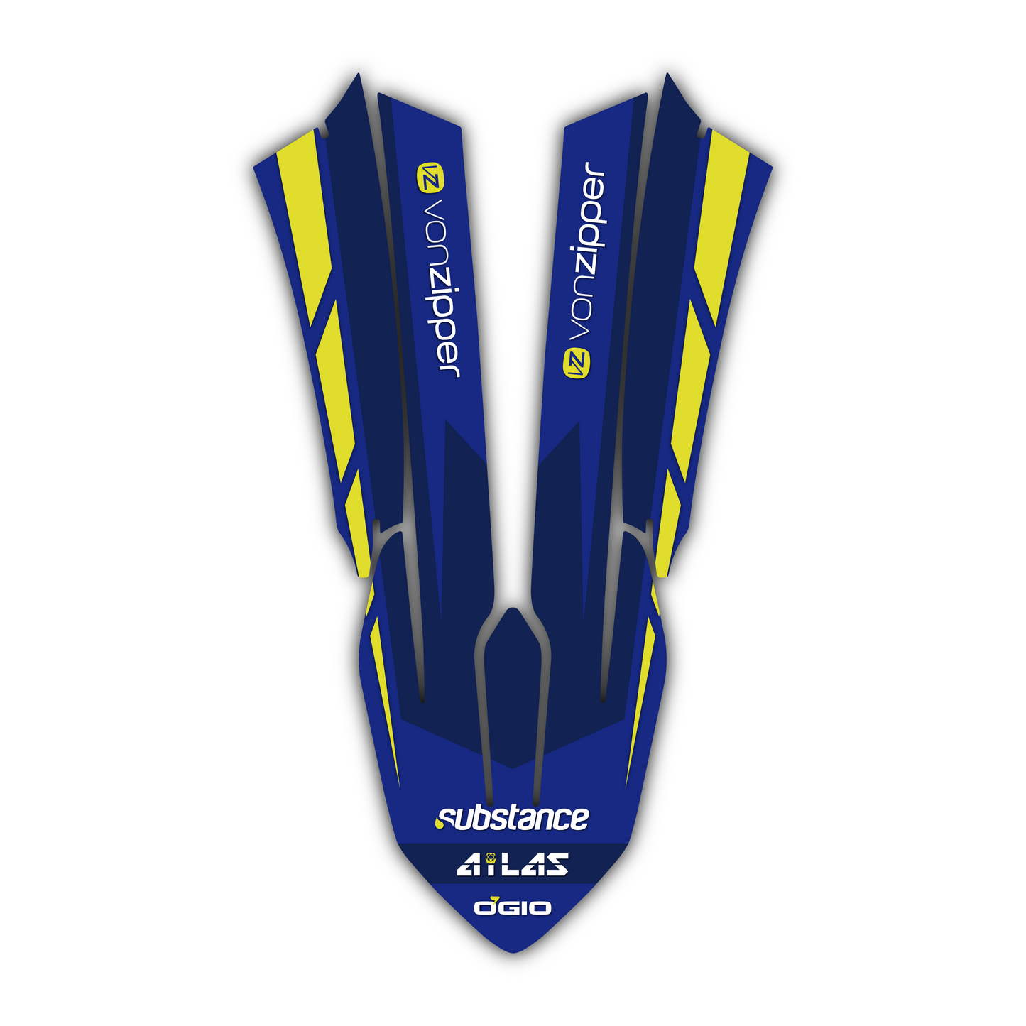 Front Fender Graphics Kit - Fits Yamaha YZ125, YZ250, YZ250F, YZ450F, WR250F, WR450F