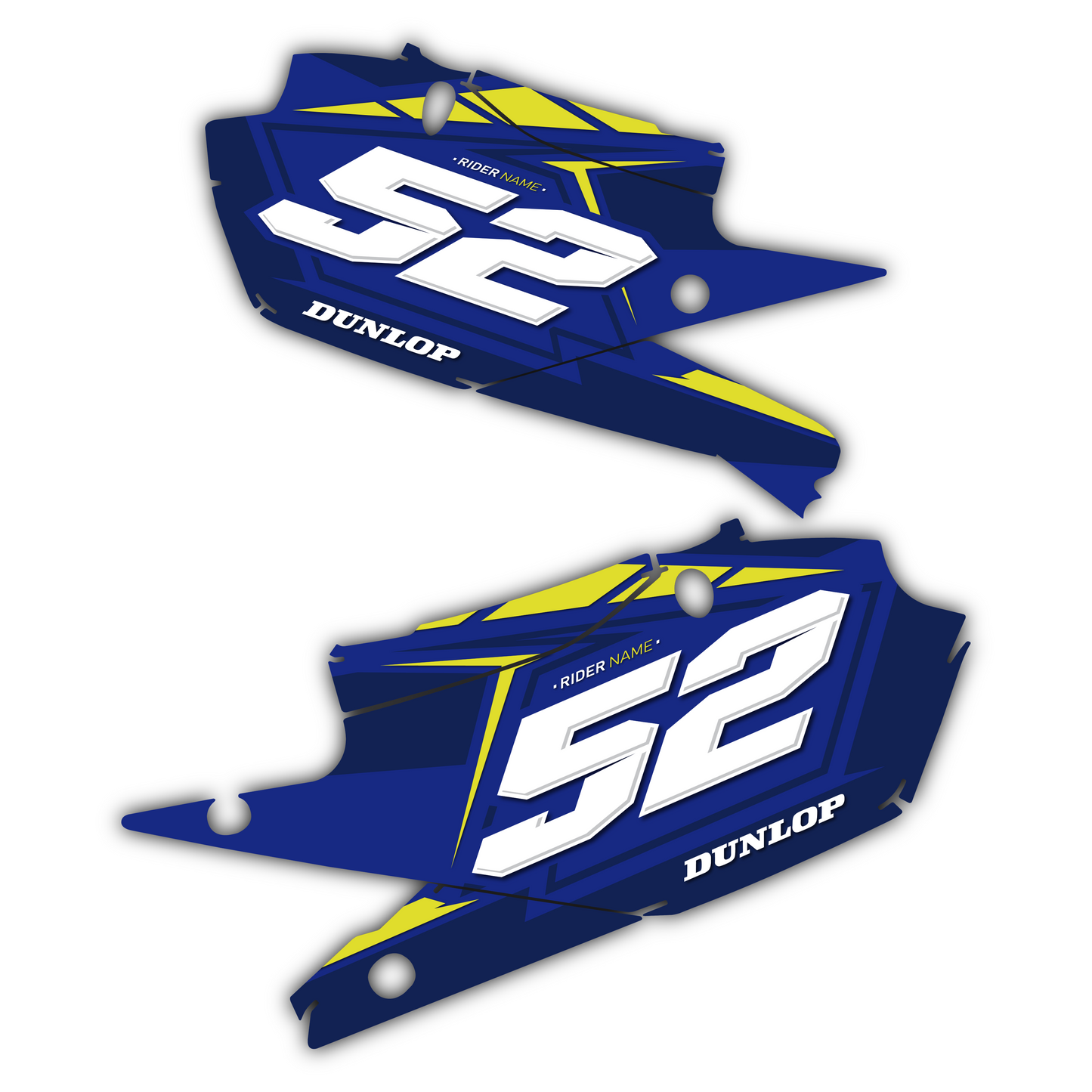 Side Number Plate Graphics Kit - Fits Yamaha YZ125, YZ250, YZ250F, YZ450F, WR250F, WR450F